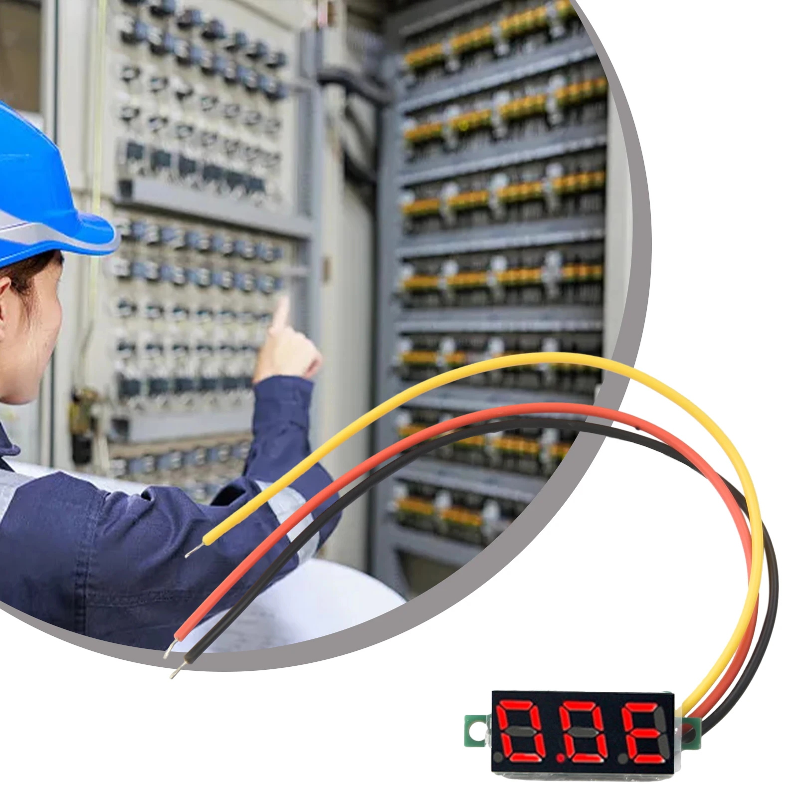 1pc Voltage Table Voltmeter Table Digital Display Industrial LED Minimun Measurement Reverse Protection DC Voltmeter Head