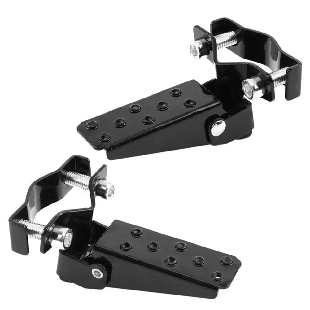 

2pcs Motorcycle Foldable Footrest Bicycle Steel Folding Foot Pedal Fork Foot Step Peg Chrome MTB Bike Footboards Accessories