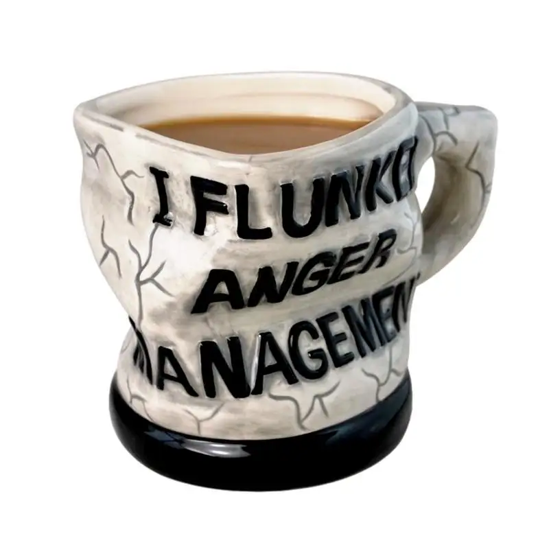 Anger Management Mug Inspirational Coffee Mug Tea Cup Humor Beverage Mug Creative Water Drinking Cup For Wine Milk