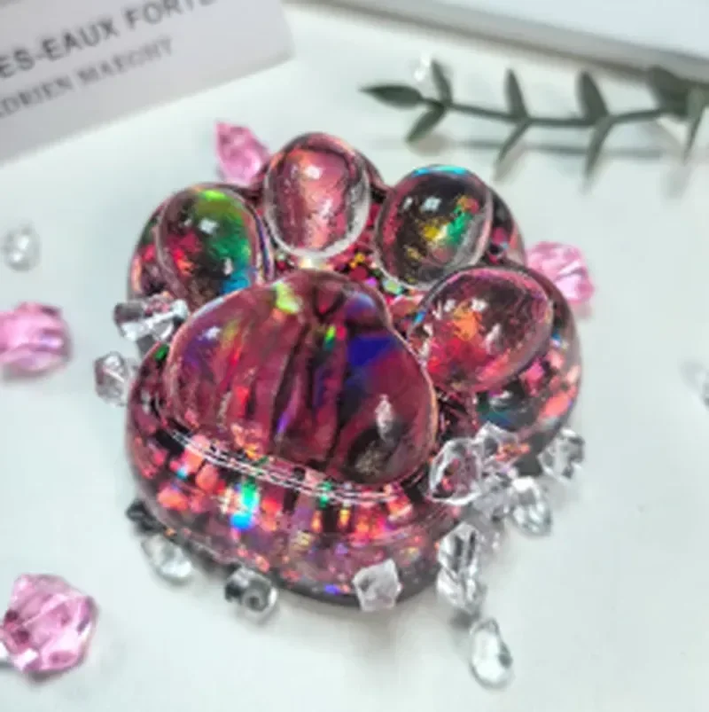New In Stock Sparkling Cute Cat Claw Pinch Music Crystal High Beauty Stress Relief Tool Pinch Toy Surprise Daily Gifts
