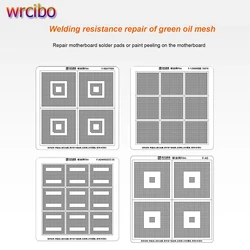 Amaoe Solder Mask Repair Green Oil UV Stencil For Automobile CPU IC Chip Paint Peeling Maintenance BGA Reballing Plastic Mesh