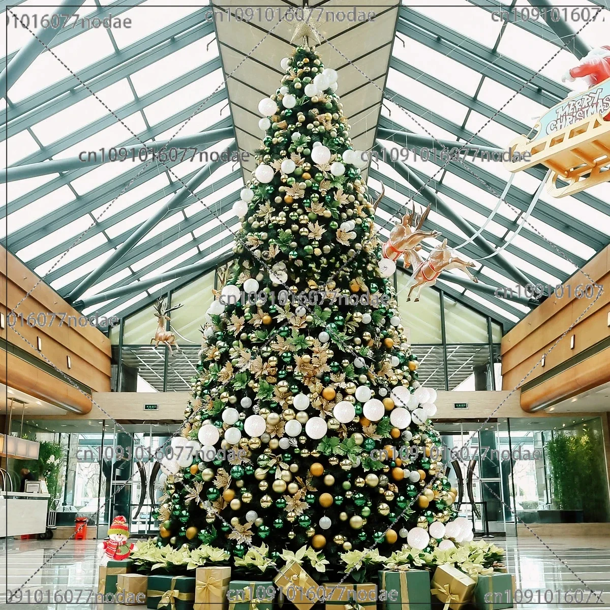 Árbol De Navidad Cuadrado Grande Para Centro Comercial Al Aire Libre, Árbol De Navidad De 3/4/5/6 M,  8M Con Luces Decorativas