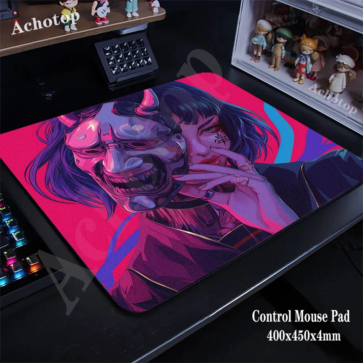 Mask Girl Control Mouse Pad Gaming Mousepad Gamer Speed Mouse Mat Setup tappetini per tastiera 400x450mm tappetini per Mouse tappetino da scrivania in gomma per ufficio