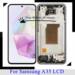 Tested LCD for Samsung  A35 Screen Replacement,for  A35 5G Display A356 SM-A356E,SM-A356B,SM-A356U Screen Touch Kit with Frame