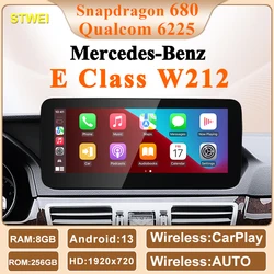 2024 Nowy Qualcomm6225 Snapdragon 680 Andorid13 Samochodowe odtwarzacze multimedialne do Mercedes Benz E Class W212 CarPlay AUTO Video GPS Navi