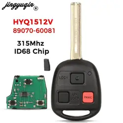 jingyuqin 3 Buttons For Toyota for Lexus GX470 LX470 2003-2008 Remote Car Key 315Mhz ID68 Chip TOY48 Blade HYQ1512V 89070-60801