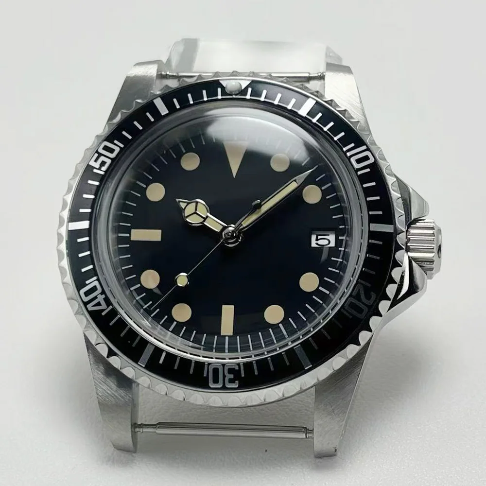 ساعة كاجوال للرجال، ميكانيكية أوتوماتيكية، قرص معقم 39.5 ملم، كريستال أكريليك، هيكل من الفولاذ المقاوم للصدأ، سوار متوهج