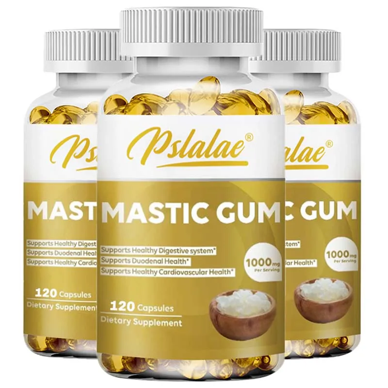 

Mastic Gum Capsules - Herbal Digestive Supplements Can Help Relieve Stomach Discomfort and Promote Digestive Health