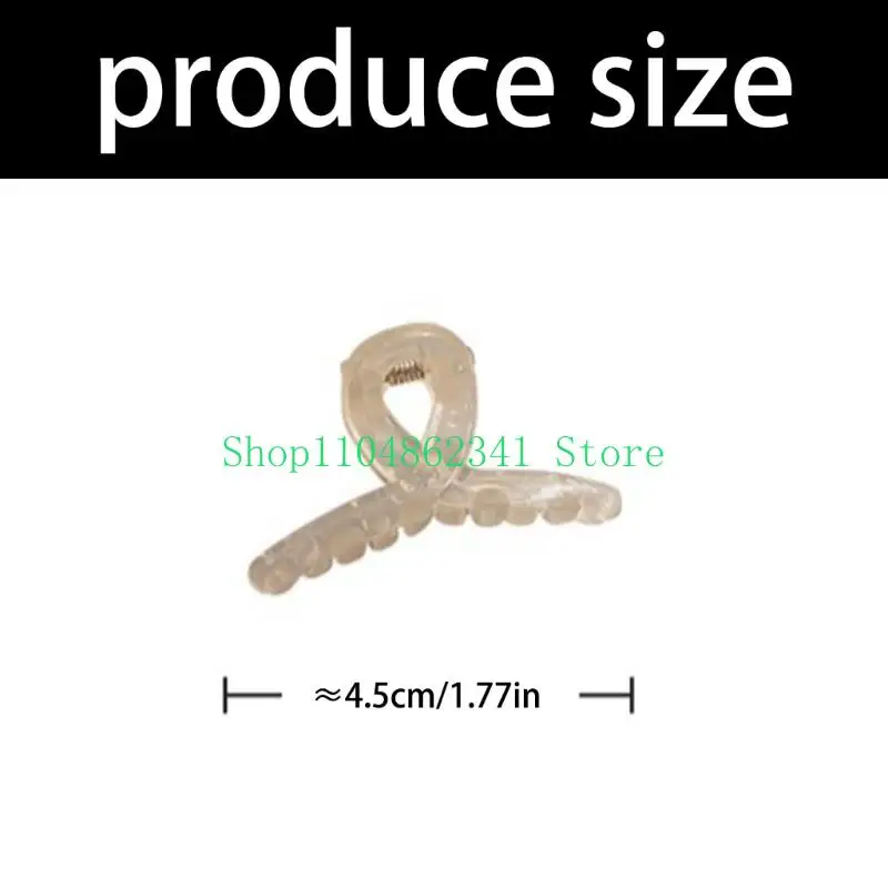 5asd 4pcs Transparent Hair Claw Clip Mini Hairpin For Girls Women Stylish Design