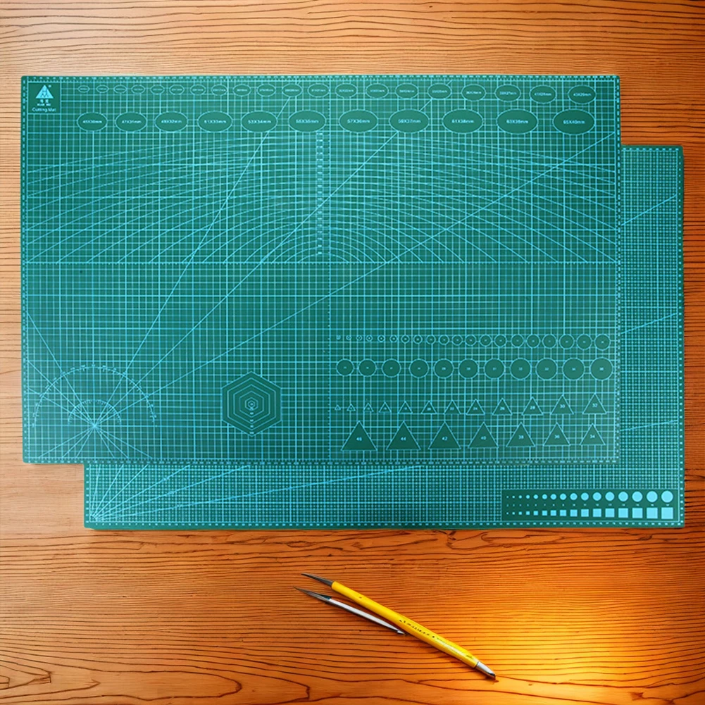 Tapete de corte autocurativo, tabla de cortar con rejilla, tabla de cortar rotativa de doble cara, 90x60cm, para proyectos de bricolaje de álbumes de recortes