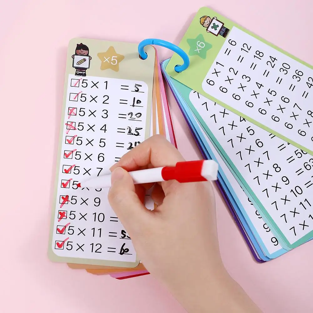 Multiplication Cards Math Self Assessment Training Tool Montessori Mathematical Training Teaching Aids For Classroom