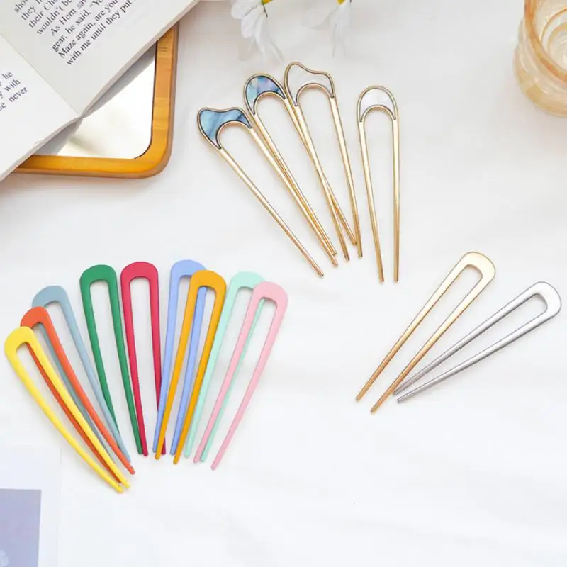 Girl Hair Tools Bun Maker Alloy Metal Conch Shell Hair Sticks Minimalist Hairpin for Women Japan Headwear Hair Accessories