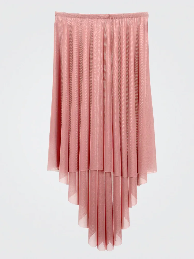 Solid Color Ballet Dance Skirt for Women, High Waist Lightweight Mesh Half Skirt for Stage Shows, Training and Daily Practice