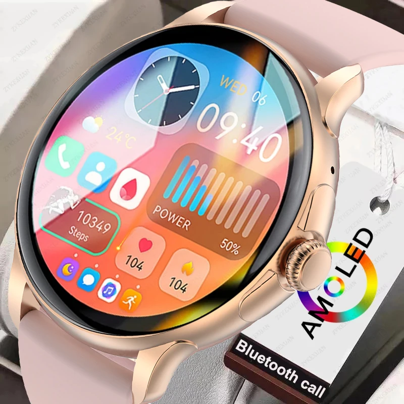 

2024 Smartwatch Women 466*466 AMOLED 1.43" HD Screen Always Display Time Bluetooth Call IP67 Waterproof Sports Smart Watch Men