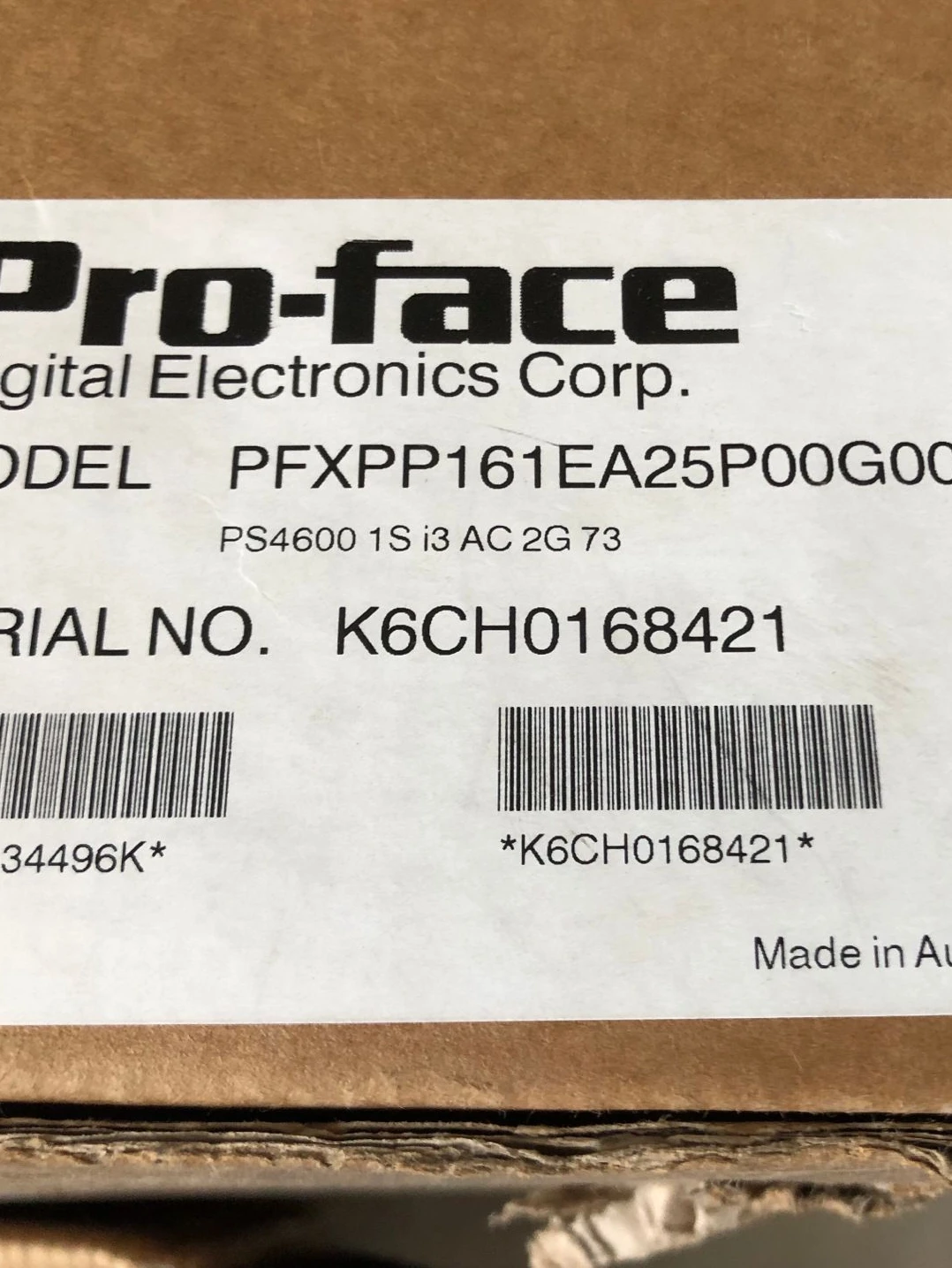 Pro-face Profis Industrial Computer Screen PFXPP161EA25P00G00 Original Spot Bargaining