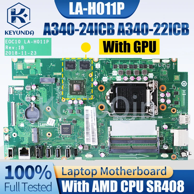 

For Lenovo AIO A340-24ICB A340-22IC Notebook Mainboard 11S01LM716ZZZ 71NH0138045 LA-H011P UMA DIS All-in-one Laptop Motherboard