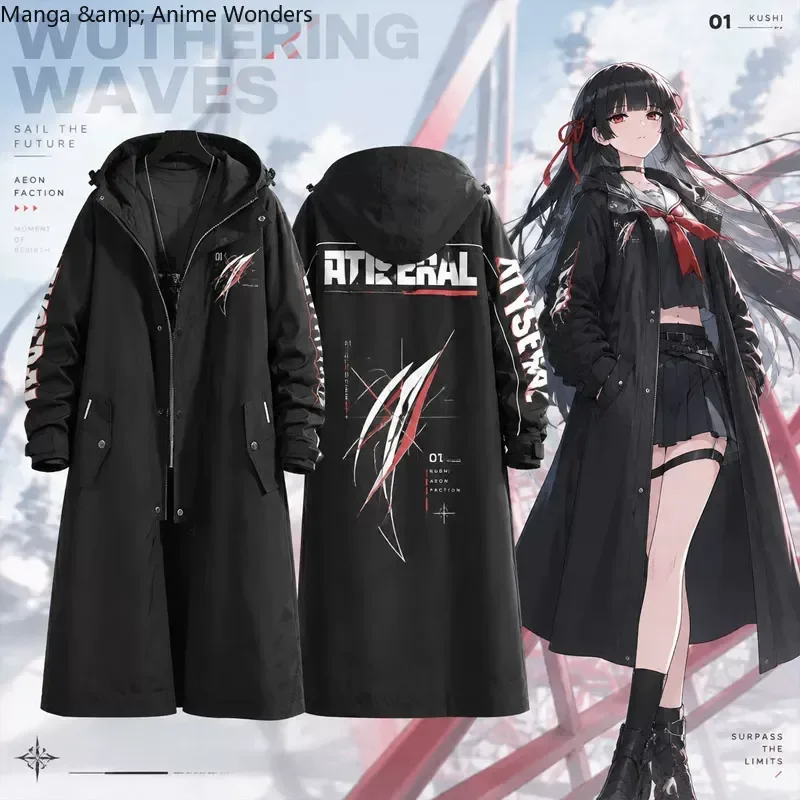 Game CHISA Wuthering Waves Cosplay Coat Tops Hoodie Sweatshirt Zipper Long Windbreaker Halloween Clothing Gifts Birthday Anime
