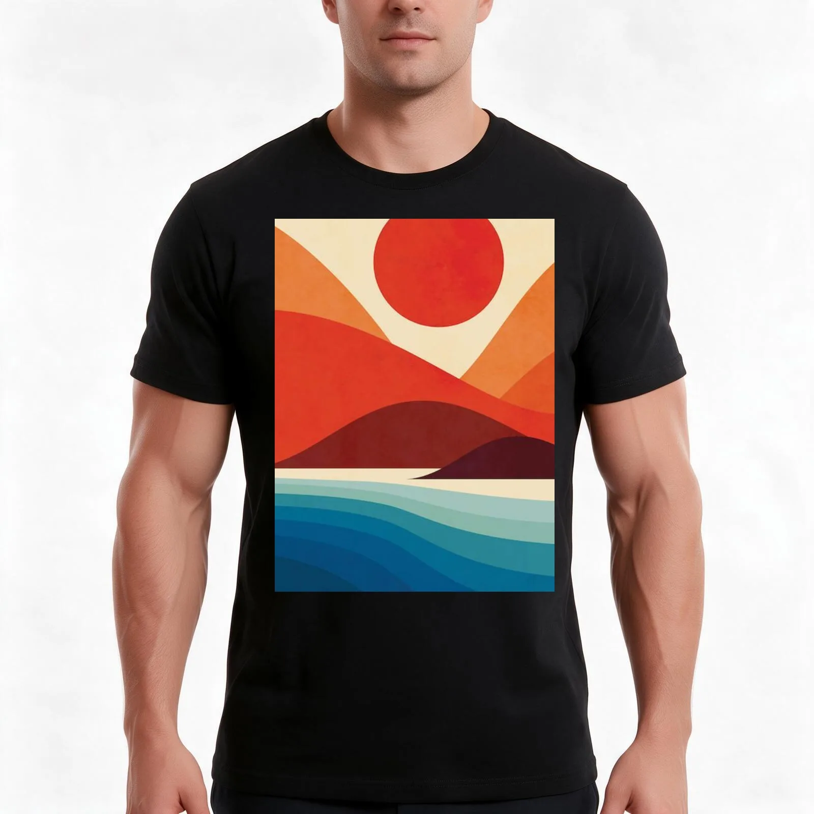 Copy of The golden hour T-Shirt, Summer Casual Cotton Tee, Oversized Streetwear Tops, Vintage Graphic Print, Unisex Men Women