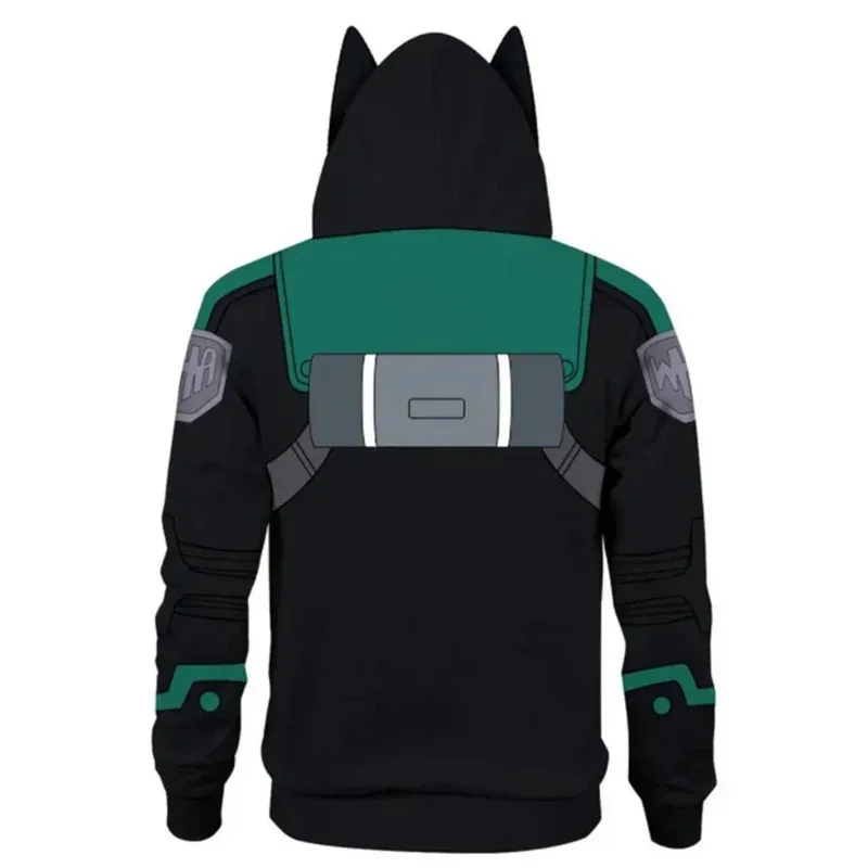 Anime My Hero Academia Midoriya Izuku Deku Cosplay chaqueta de disfraz adulto Unisex Sudadera con capucha abrigo sudaderas