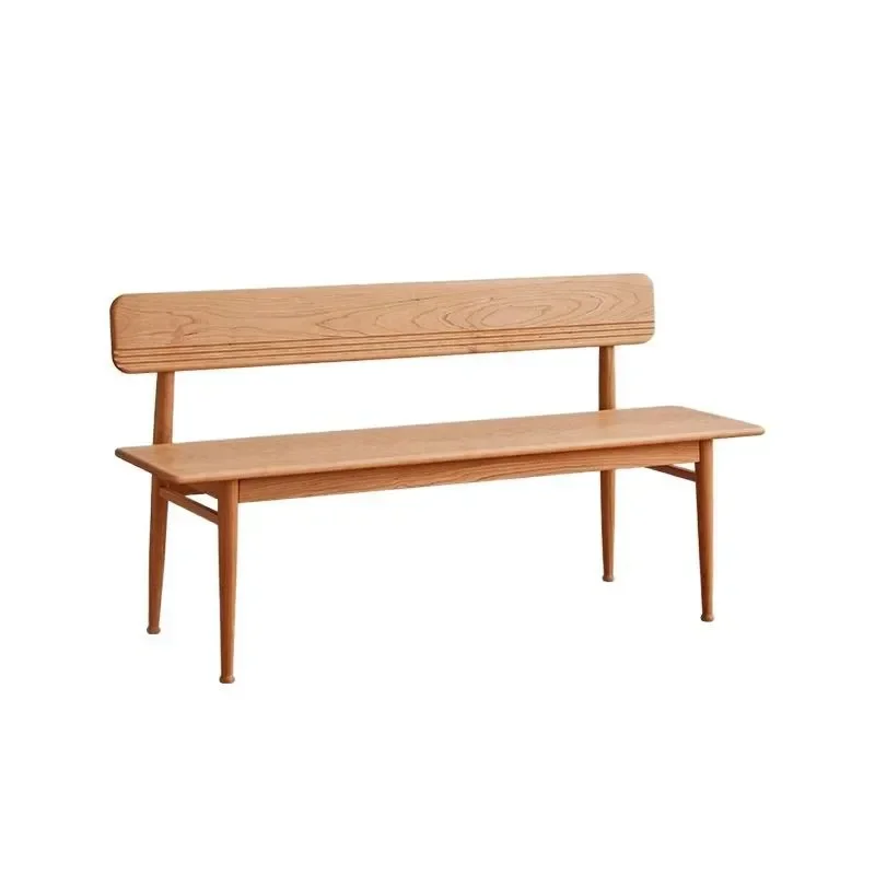 Mahogany Solid Wood Chair Bench with Backrest Bench Chair