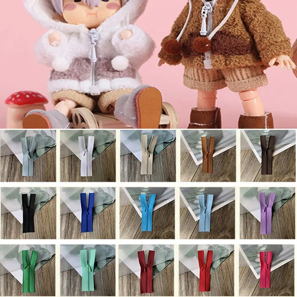 5pcs/set New 20 Colors 5cm  Clothing Zippers Garment Applique Mini Zipper Handmade Sewing Scrapbooking