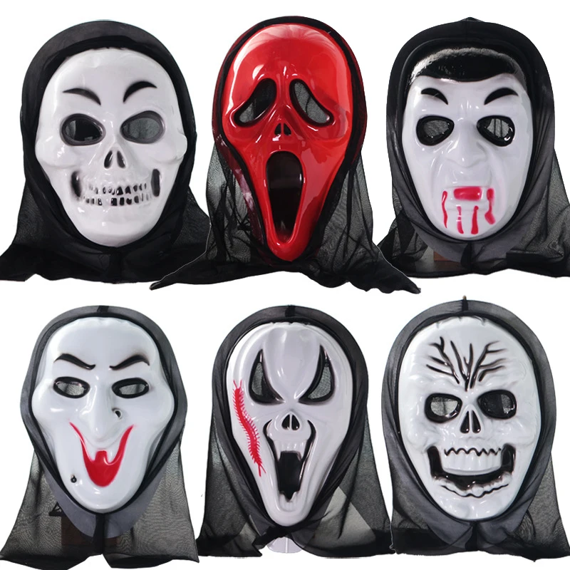 1Pc Creative Halloween Horror Demon Half Face Mask Cosplay Mask Halloween Performance Dress Up Props For Adult