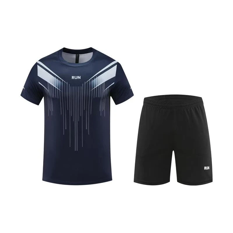 Traje deportivo para hombre, conjuntos de camisetas de manga corta de verano, ropa para correr de secado rápido, conjuntos de chándal de entrenamiento de fútbol y baloncesto