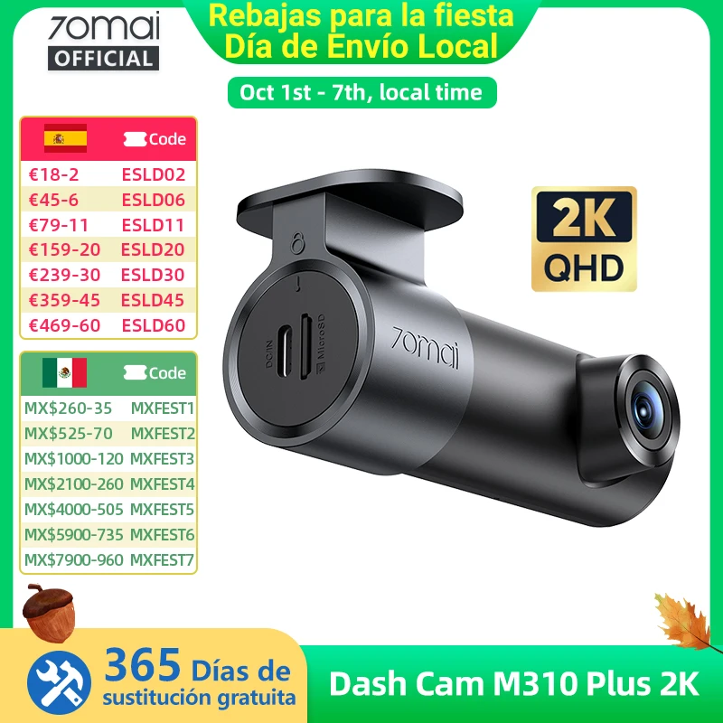Cámara para Auto 70mai M310 Plus 2K