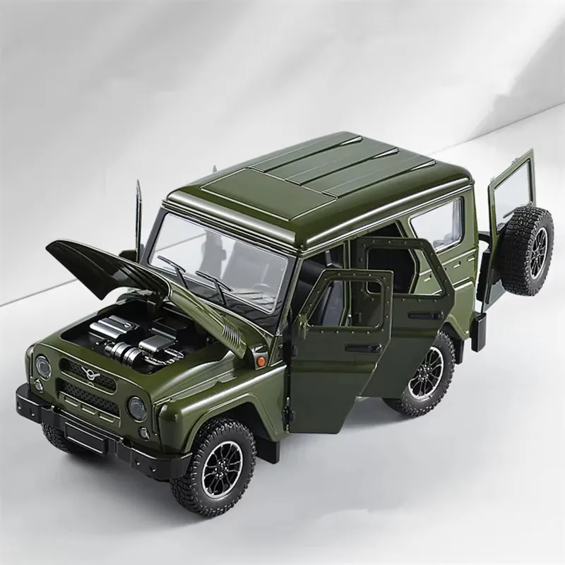 1/18 UAZ هنتر سبيكة سيارة نموذج Diecasts المعادن على الطرق الوعرة المركبات نموذج سيارة عالية محاكاة الصوت ضوء جمع الاطفال اللعب هدية #6