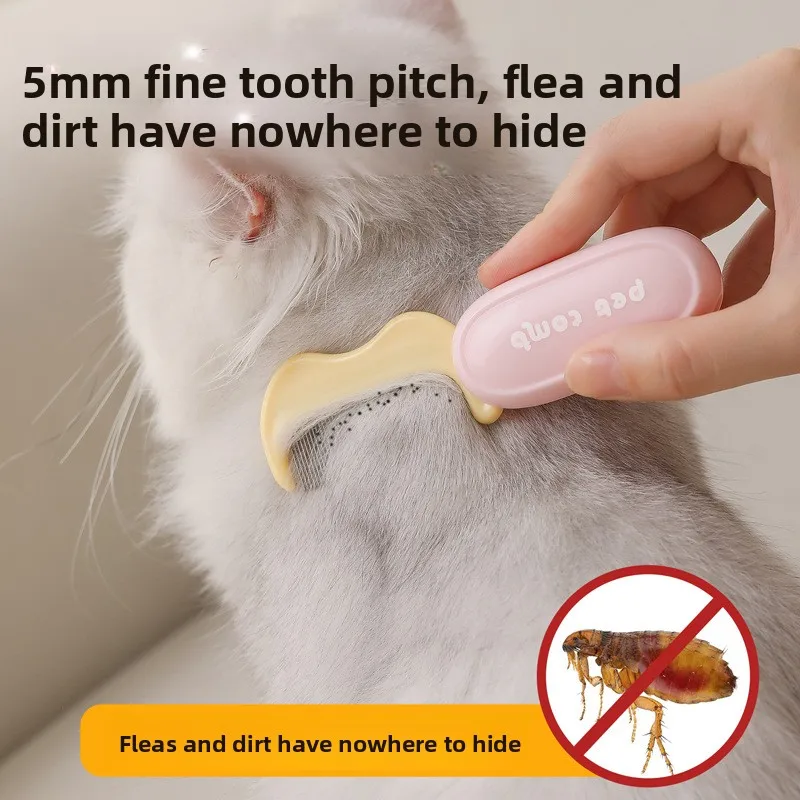 고양이 빗: 고양이 애완 동물 빗 오픈 매듭 빗 브러시 부동 머리 제거 바늘 빗 개 청소 특수 빗
