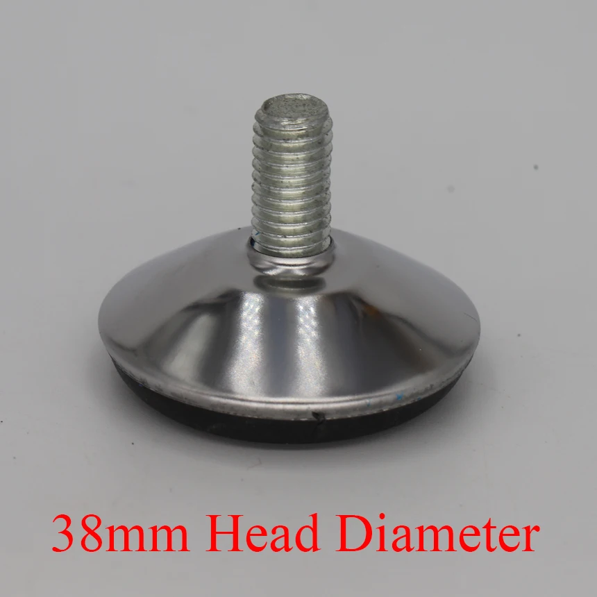 

M6 M8 M10 Male Thread 12mm 16mm 20mm Length 38mm Head Furniture Screw On Non-Slip Adjustable Leveling Feet Foot Mounts Pad Mat