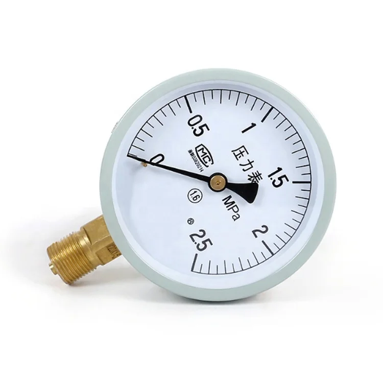 For 60MM 100MM 0~100mbar liquid air gas pressure gauge mbar pressure gauge