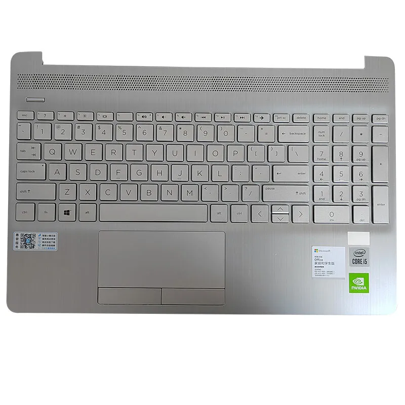 

New For HP 15-DW 15S-DU 15S-DY Palmrest Case No Backlit Keyboard L52023-001