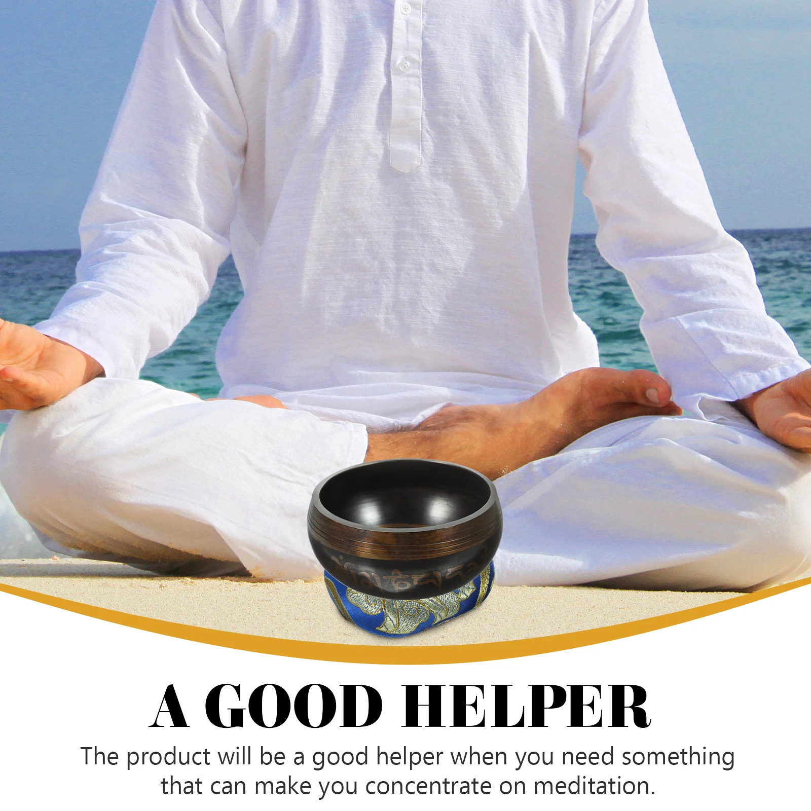 

Buddha Sound Bowl Set Hanging Decorations for Home Yoga Music Prayer Copper Decorative Accessories Singing Bowls