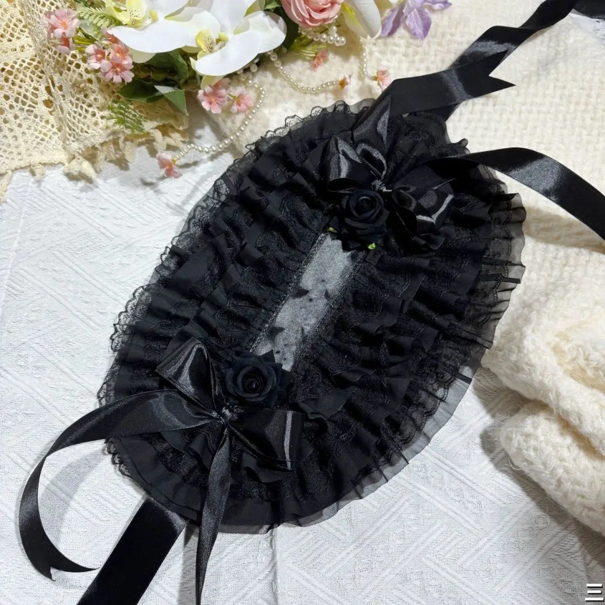 Lolita Cosplay Pastoral Straw Bonnet Lace CLA Style Flower Bow Flat Hat Vintage Sweet Daily Party Headwear Accessories