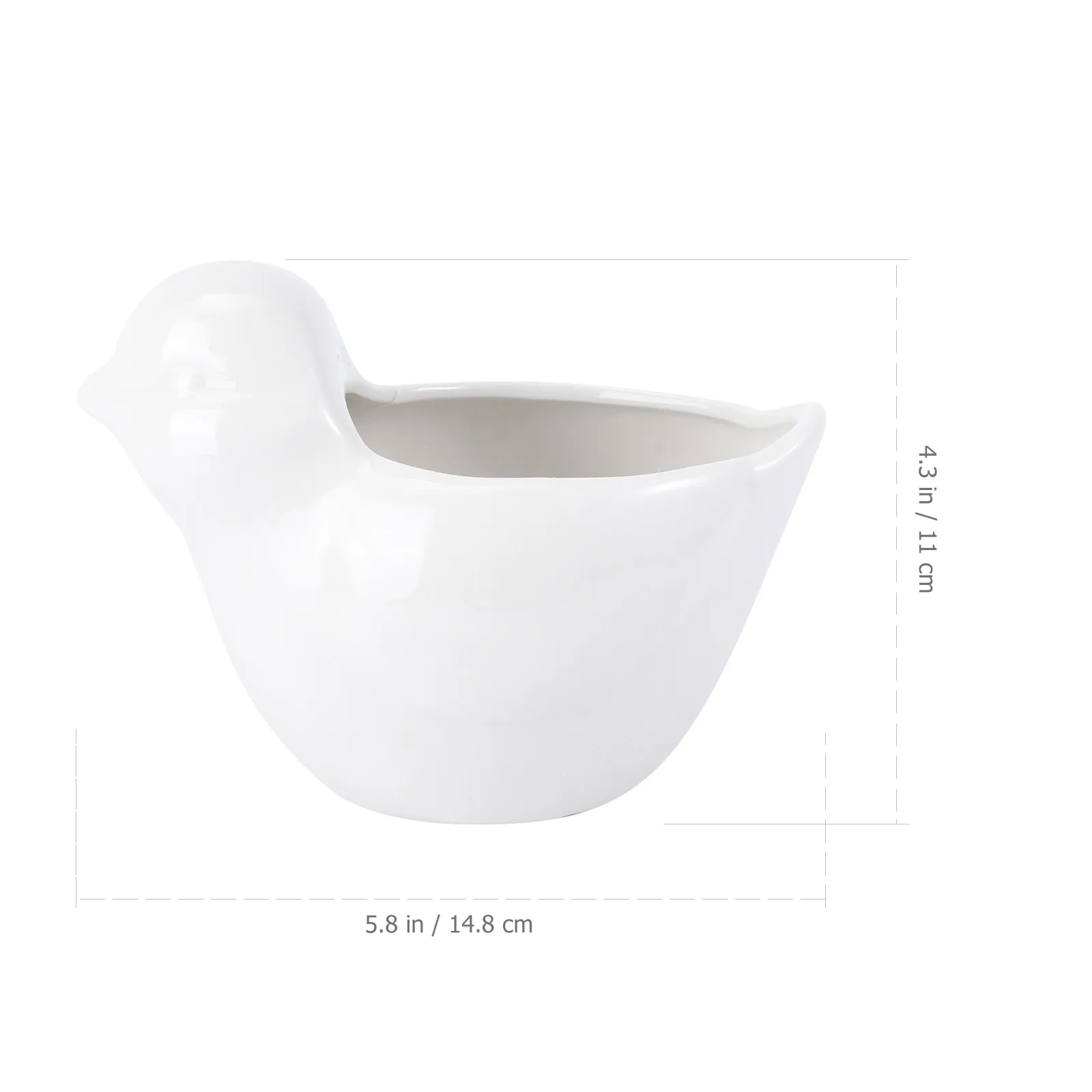 1Pcs Ceramic Flowerpot Unique Bird Modeling Small Size Succulent Plant Flowerpot Decorative Planter for Desk Patio Shelf Indoor