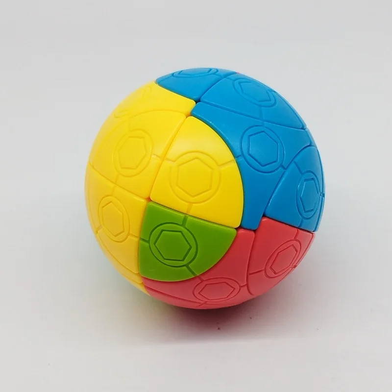 

75mm Four Color Magic Ball 2X2 Spheric Cube Toy Kids Creative Football Learning Educational Toys Gifts For Children Stickerless