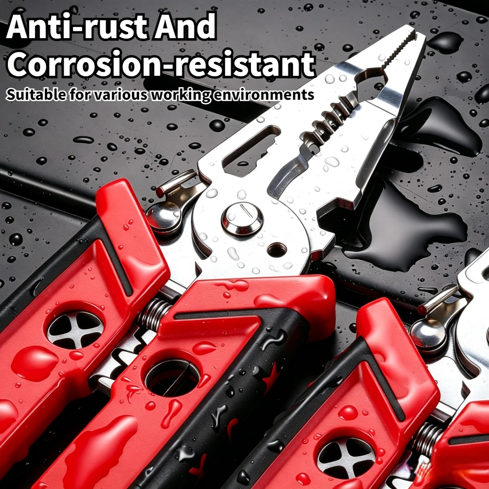 18 in 1 Multifunctional Electrician Pliers Wire Stripper Crimper Cutting Pliers Professional Electric Wire Crimping Tool