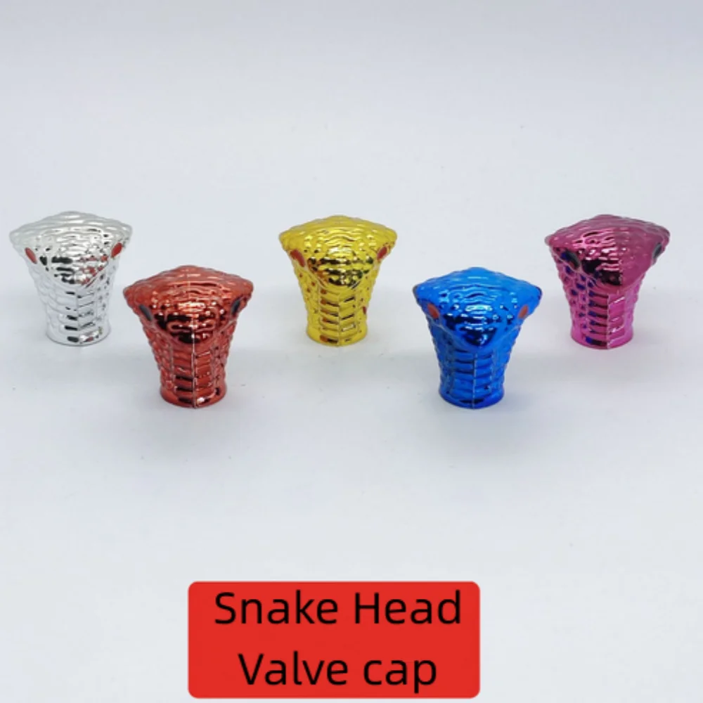 Personalized snake head copper core rubber series valve cap, valve cover, universal for automobiles and motorcycles