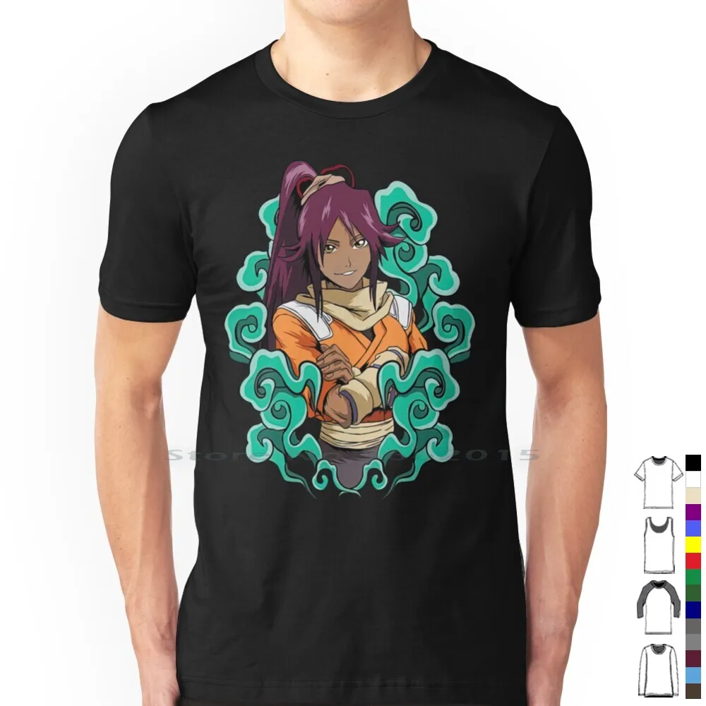 Bleach Yoruichi Shihoin T Shirt 100% Cotton Cute Anime Girl Cute Yoruichi Shihoin Bleach Cute Kawaii Sexy Girl Anime Yoruichi