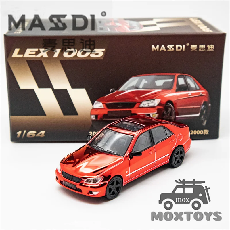 MASDI 1:64 IS300 electroplate Red Diecast Model Car