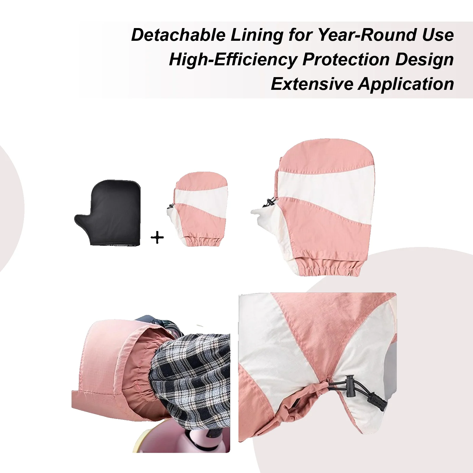 

Motorcycle Handlebar Muffs Windproof Warm Gloves Mittens Hand Guard Cover for Riding Snowmobile Cycling Motorbike Atv Winter