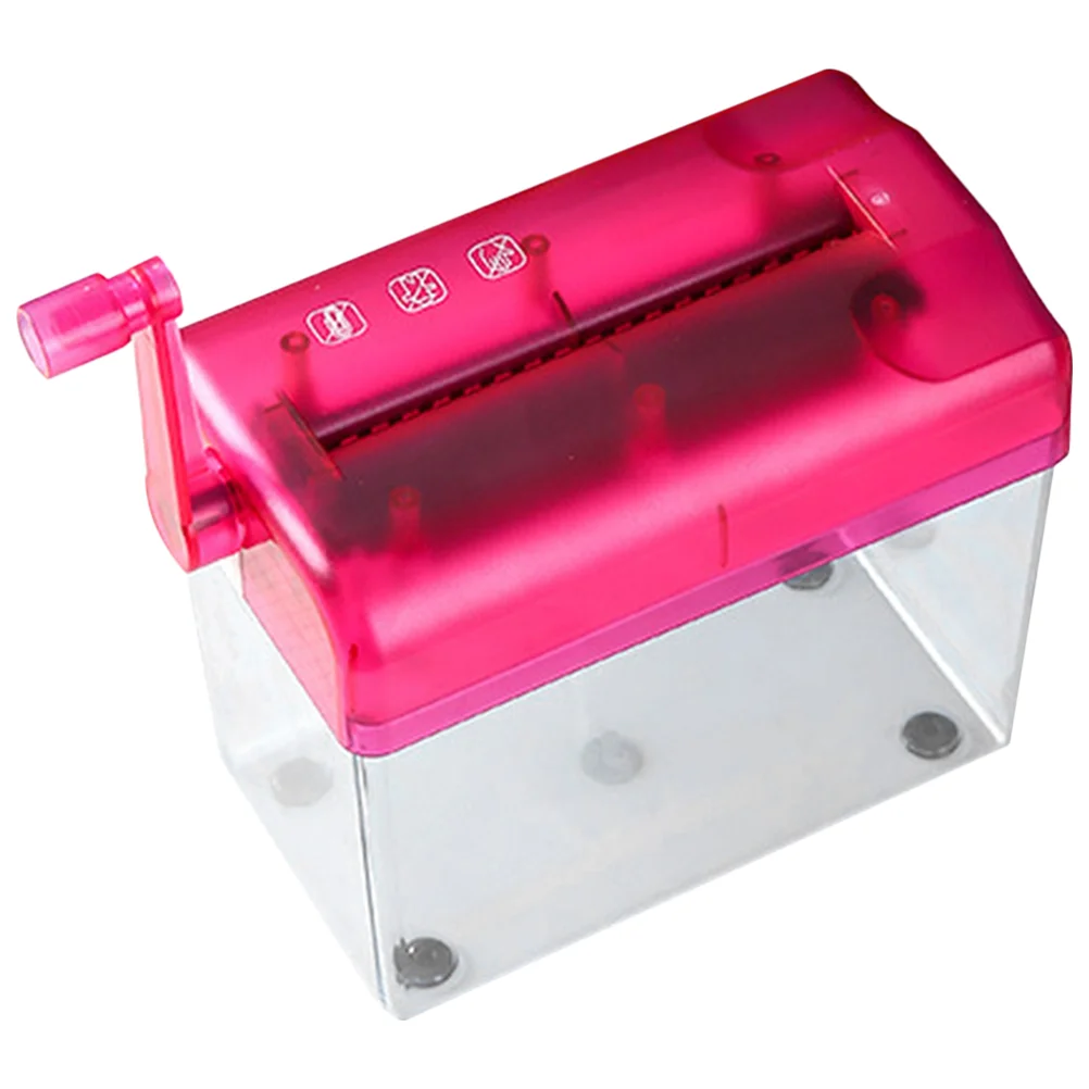 

Handheld Manual Shredder Office Mini Paper Document Metal Desk Bin Tabletop