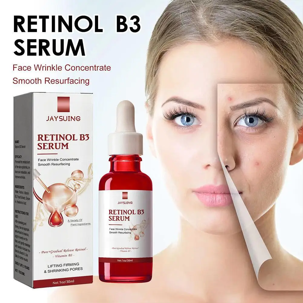 Suero eliminador de arrugas Retinol, vitamina C, esencia antienvejecimiento, decoloración de líneas de la piel, blanqueamiento fino, brillo, ácido hialurónico para la piel N5y7