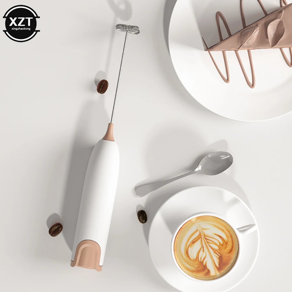 Electric Milk Frother Kitchen Drink Foamer Whisk Mixer Stirrer Coffee Cappuccino Creamer Whisk Frothy Manual Blend Whisker Egg