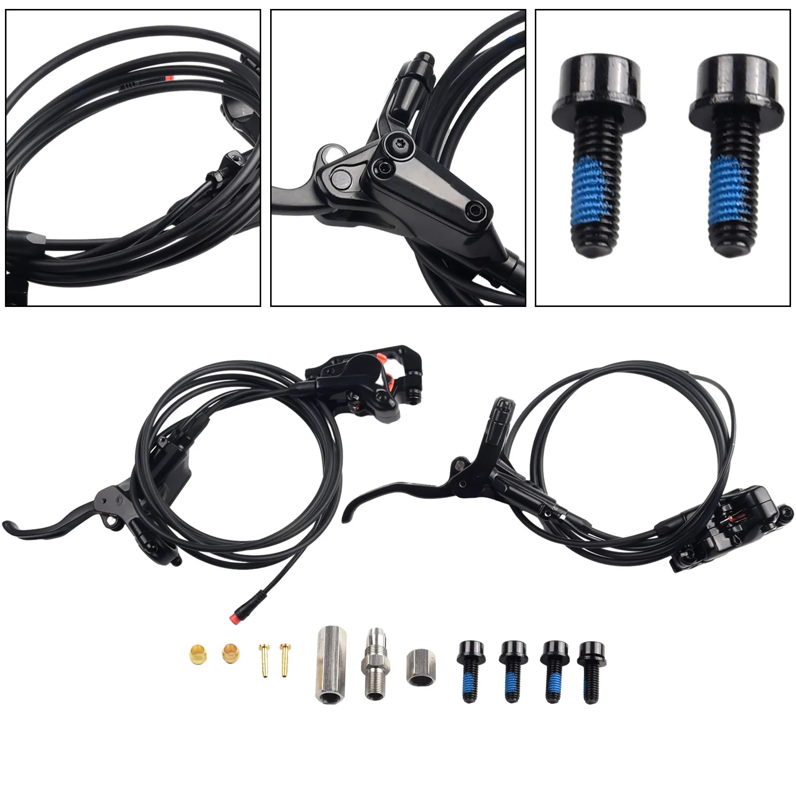 

Electric Bicycle Hydraulic Disc Brake Power Off Brakes Ebike Front Rear Twin Disk Dual Callipers Lever 2pin 3pin SM Connector