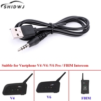 1pcs Helmet Intercom Accessories USB Charging Cable For Vnetphone V6 V4 V4C V6C V6 Pro Motorcycle Helmet Intercom Headset