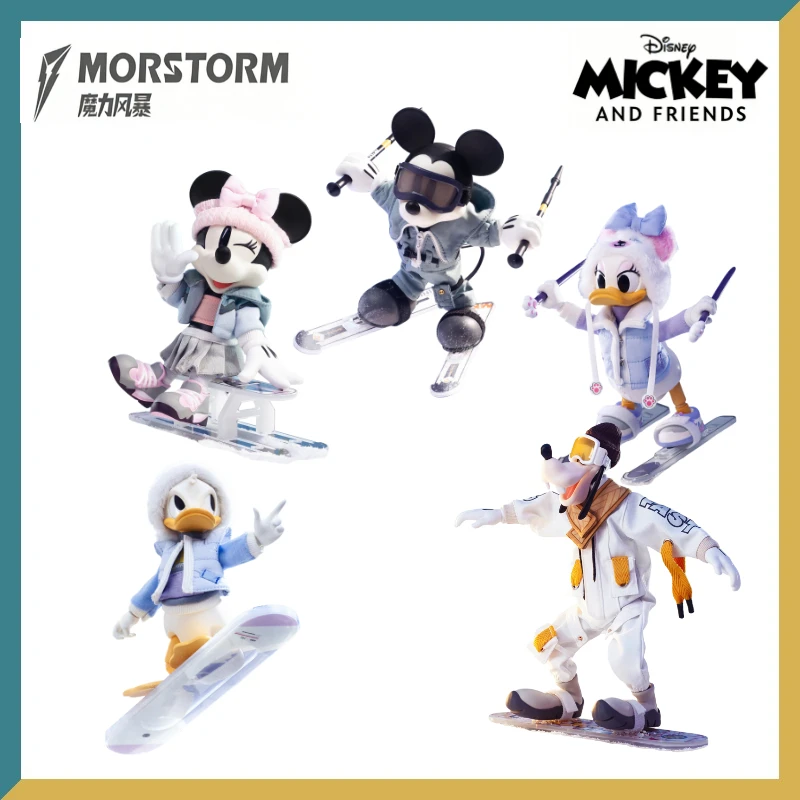 

Лыжная серия Disney MORSTORM, Микки Дональд Дак, Гуфи Граф, Минни Дейзи, подвижные фигурки, милые модели игрушек, подарок на день рождения