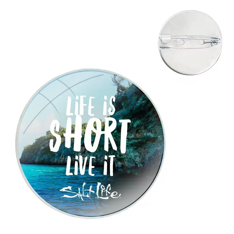 Pin Icons Brooch Jewelry Accessories Paradise Beach Summer Quote