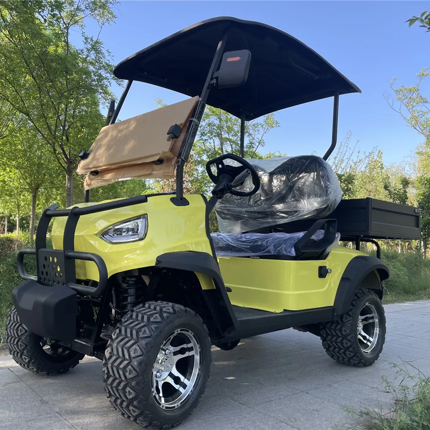 Electric Golf Cart Customizable Golf Cart Rear Cargo Box 4 Wheelers Adult Electric Car With Folding Windshield Electric Car